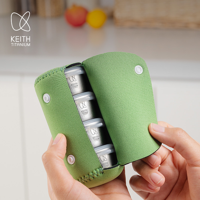 Edc Carry Pocket Pouch - KEITH 4Pcs Mini Pure Titanium Airtight
