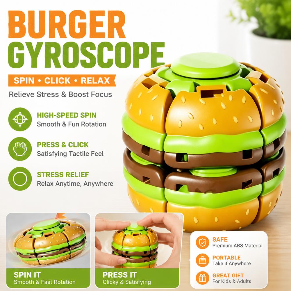 Burger Gyroscope Fidget Toy Fi - Fidget Spinner Bearing review and price