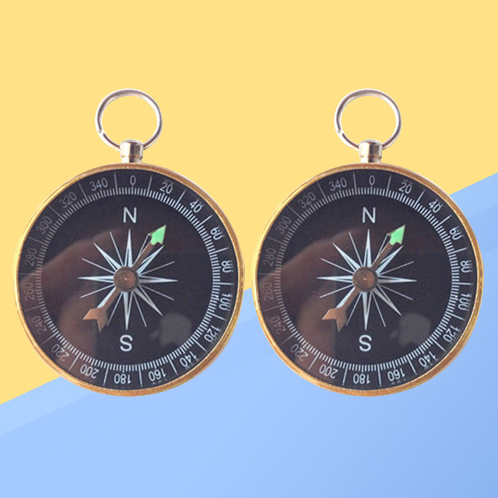 2Pcs Premium Metal Mini Compas - Compass Keychain Mini review and price