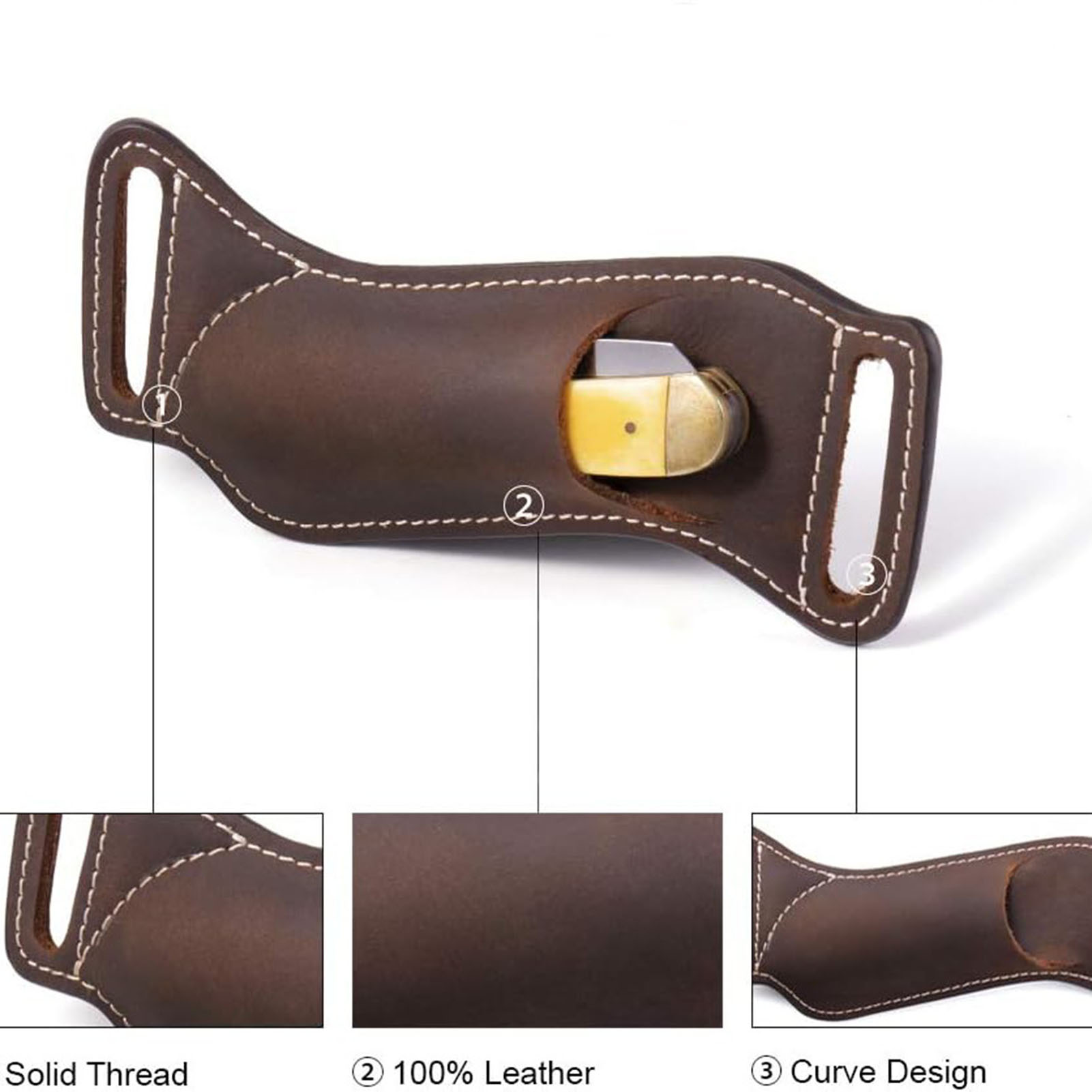 1 Pack Folding Knife Leather C - Leather Edc. Carry Pouch review and price