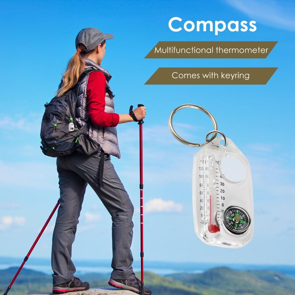 Portable 3-in-1 Function Mini  - Compass Keychain Mini review and price